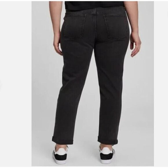 GAP 90's Mid-Rise Black Wash Girlfriend Size 12/31 TALL Y2k Jeans RETAIL $80 - Picture 7 of 7